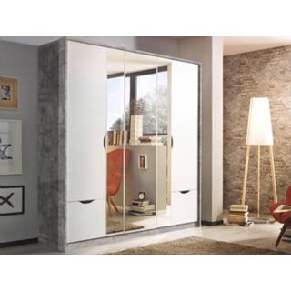 👉 Wit Kast BALADE 5 deuren 2 lades wit/beton met frame 5400551307484 5400943116786