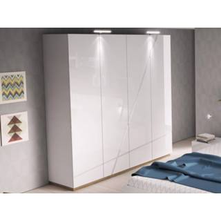 👉 Wit Kast FUTURO 4 deuren mat wit/hoogglans met led 5400551321503 5400943117325