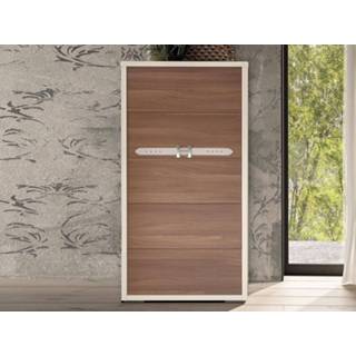 👉 Commode Hoge EVEREST 5 lades hoogglans ivoor/walnoot 5400551410771 5400943130683
