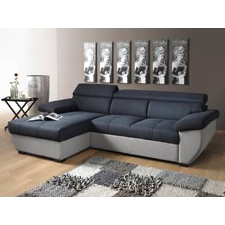 👉 Hoek bank stof grijs zwart Converteerbare hoekbank SPIRIT met longchair links zwart/grijs 5400551273598