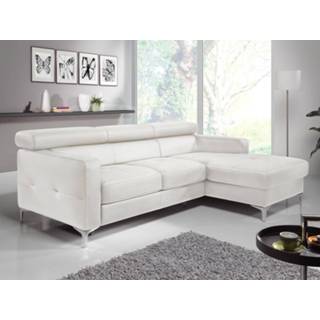 👉 Zitbank wit Converteerbare SAMIRA met longchair rechts eco-leder 5400551402189 5400943128420