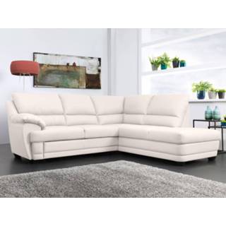 👉 Hoek bank wit Converteerbare Hoekbank NEBRASKA met longchair rechts eco-leder 5400551402240 5400943128475