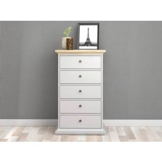 👉 Commode eik wit PARISA 5 lades wit/eik 5400551379160 5400943130218