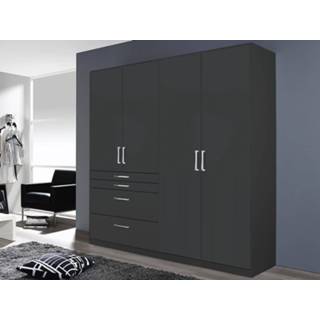 👉 Spiegel grijs metaal Kast HARBOR 4 deuren lades zonder 5400551300706 5400943118001