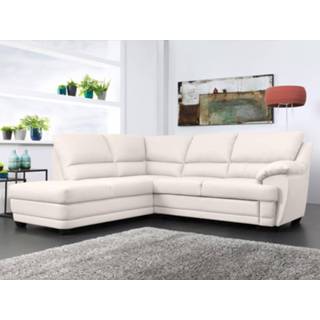 👉 Hoek bank wit Converteerbare Hoekbank NEBRASKA met longchair links eco-leder “Excellent” 5400551275790 5400943128482