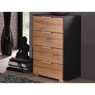 👉 Commode eik BELLO 4 lades metaalgrijs/wotan 5400551416353 5400943130850