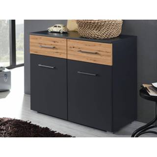 👉 Commode eik TONNA 2 deuren lades metaalgrijs/wotan 5400551416414 5400943130898