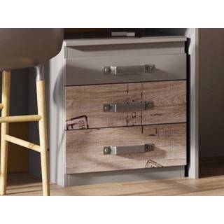 👉 Lade kast eik Ladekast SANGRIA 3 lades grafiet/eik santana 5400551323194 5400943136937