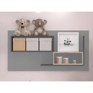 👉 Wand kast grijs wit Wandkast PIKA 2 vakken wit/lichtgrijs 5400551322135 5400943138191