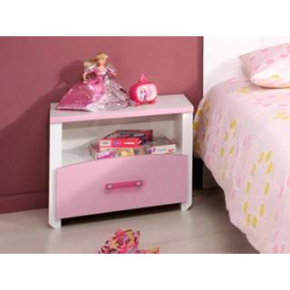 👉 Nachtkastje wit roze ROBINSON wit/roze 5400551070234 5400943140767