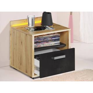 👉 Nachtkastje eik zijde grijs BIC 1 lade artisan eik/zijde 5400551415202 5400943140996