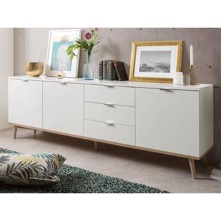 👉 Dressoir eik wit GUTENBERG 3 deuren lades wit-sonoma 5400551315885 5400943173147