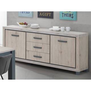 👉 Dressoir eik ELOISE 2 deuren 3 lades natuurlijke 5400551319630 5400943173192