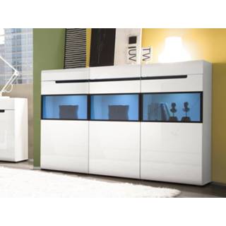 👉 Dressoir wit HERCULE 3 deuren en lades wit/hoogglans met led 5400943174502