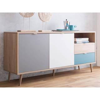 👉 Dressoir eik CURACAO 2 deuren lades sonoma eik/tricolore 5400551315670 5400943173123