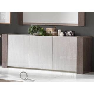 👉 Dressoir marmer grijs EVOLY 3 deuren beton hoogglans grijs/marmer 5400551417022