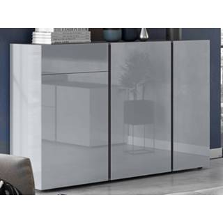 👉 Dressoir zilver grijs MESART 3 deuren en 1 lade grafiet/zilver 5400551373649 5400943173406