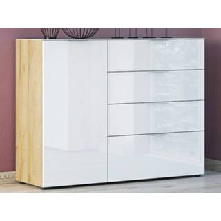👉 Dressoir eik wit OAKLAIR 1 deur en 4 lades navarra eik/wit 5400551373755 5400943186109