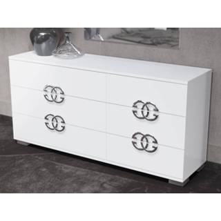 👉 Dressoir wit DAPHNE 6 lades hoogglans 5400551410542 5400943187243