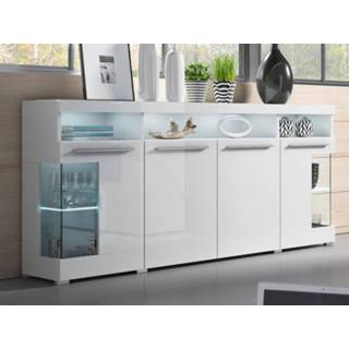 👉 Commode wit INDIRA 4 deuren wit/hoogglans met led 5400551343116 5400943173062