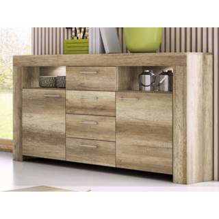 👉 Dressoir grijs SKYLINE 2 deuren 4 lades country zonder led 5400943174663