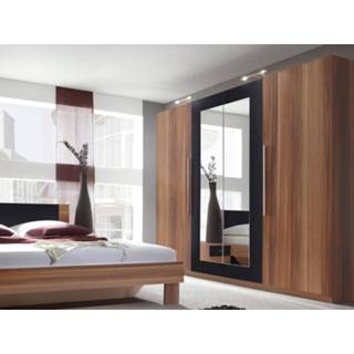 👉 Rode zwart Kast VERO 4 deuren walnoot/zwart 5400551408440 5400943109177