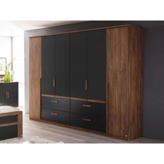 👉 Metaal grijs Kast BERNIE 6 deuren en 4 lades walnoot/grijs 5400551263438 5400943109634