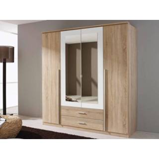 👉 Wit Kast KRIS 4 deuren en 2 lades sonoma / 4038283857239 5400551090393 5400943108781