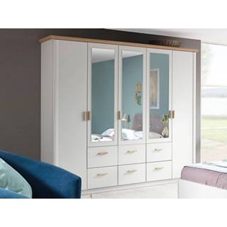 👉 Wit Kast COLINE 5 deuren en 6 lades wit/coimbra es 5400551277602 5400943109689