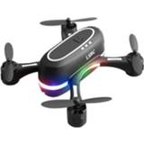 👉 Mini drone zwart Lansenxi LS-NVO Rainbow met Kleurrijke LED en Dubbele Camera - 5712579958389