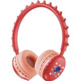 👉 Dino saurus kinderen rood Leuke Dinosaurus Stereo Koptelefoon Y18 - 3.5mm 5712580099866