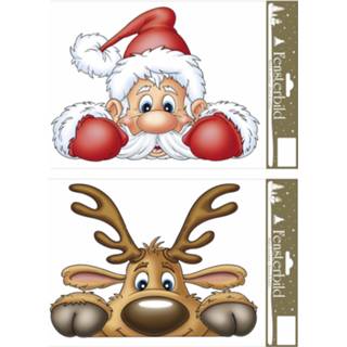 Raamsticker 4x stuks velletjes kerst raamstickers 21 x 32 cm