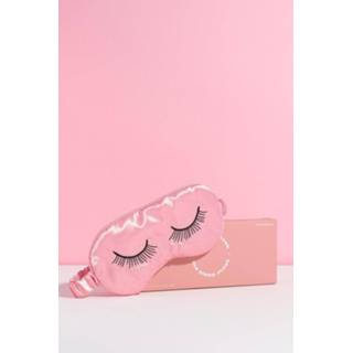 👉 Oogmasker roze One Size Satijnen Oogmasker, Pink