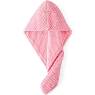 👉 Hand doek roze Sneldrogend Dubbel Gelaagd Turban Haar Handdoek - 5712580060507