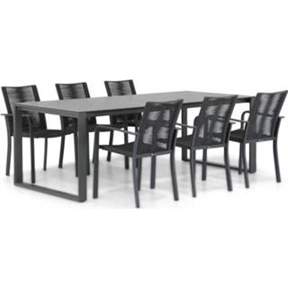 👉 Tuinset aluminium grijs-antraciet dining sets antracite Santika Annisa/Zaga 220 cm 7-delig 7423607361313