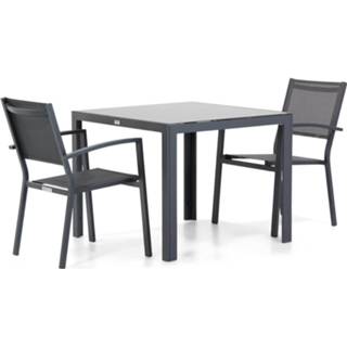 Tuinset aluminium dining sets grijs-antraciet antracite Lifestyle Amarilla/Mondello 90 cm 3-delig 7423600209209