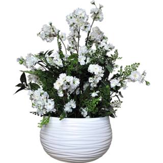 👉 Bloemstuk wit active Bloesem Wit/Groen± 70 cm (incl. pot) 7442954897832