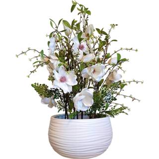 👉 Bloemstuk wit active Magnolia Wit/Groen± 70 cm (incl. pot) 7442954897856