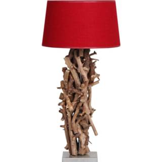 👉 Tafel lamp active rode Tafellamp Brocante Perentakken met Kap