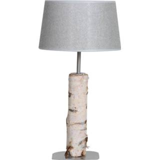 👉 Tafel lamp zilveren active Tafellamp Berkenstam met Jute Kap