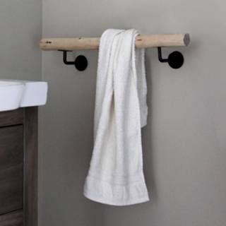 👉 Hand doek houten active zwarte Handdoek Rek met Beugels 60 cm