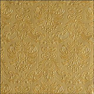 👉 Servet goud 15x stuks Kerst thema servetten 40 x cm luxe deco print