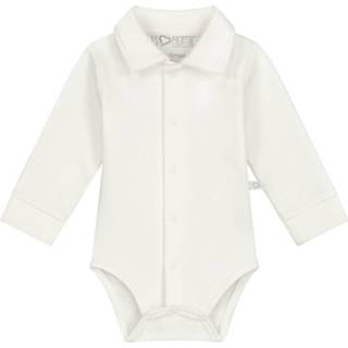 👉 Mats & Merthe Noah Romper Met Kraag Lange Mouw Off White 1 Mnd