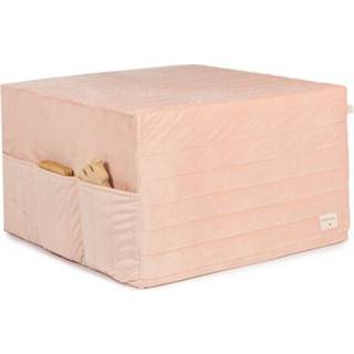 👉 Matras roze active Nobodinoz opvouwbaar velvet - bloom pink 8435574921161