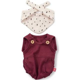 👉 Sjaal bordeaux active Miniland poppenromper met sjaaltje - 38 cm 8413082315634