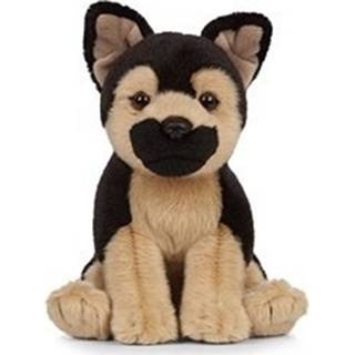 👉 Hondenknuffel bruin pluche polyester kinderen Duitse Herder honden knuffel 16 cm speelgoed