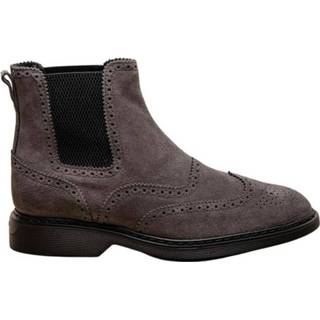 👉 Bout suede male grijs Nouvelle Route Boots en avec fleuri