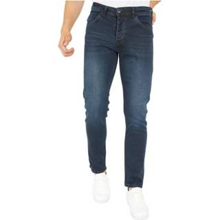 👉 Spijkerbroek blauw W31 W29 W33 W30 W32 W38 W34 W36 male mannen Jeans Heren Regular Fit Donkerblauw - Dp11