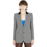 👉 Blazer vrouwen grijs Single Breasted Houndstooth