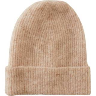 👉 Beanie onesize vrouwen beige Ribbed alpaca 7323490262936